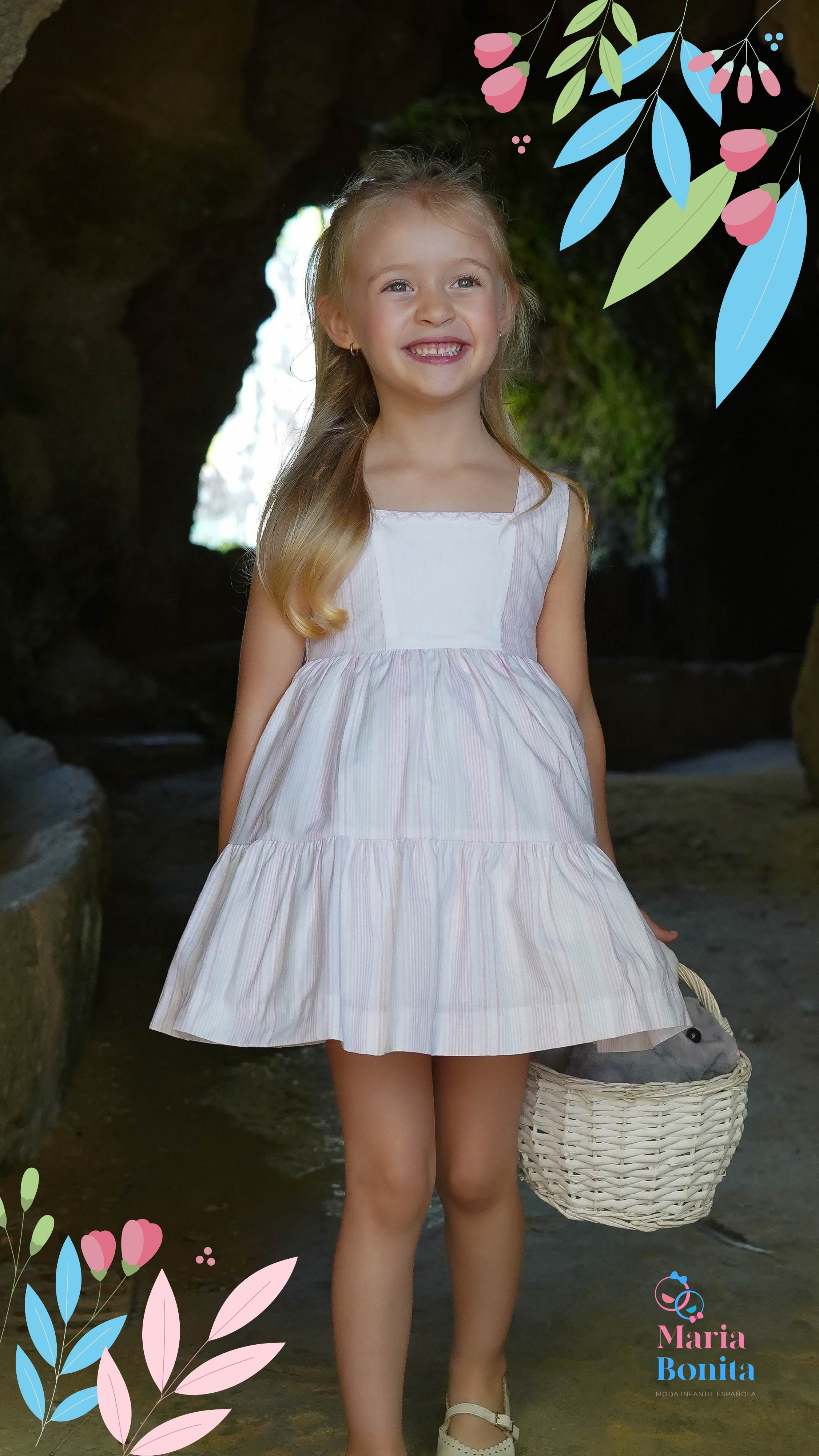 Vestido talle alto Fam conejos