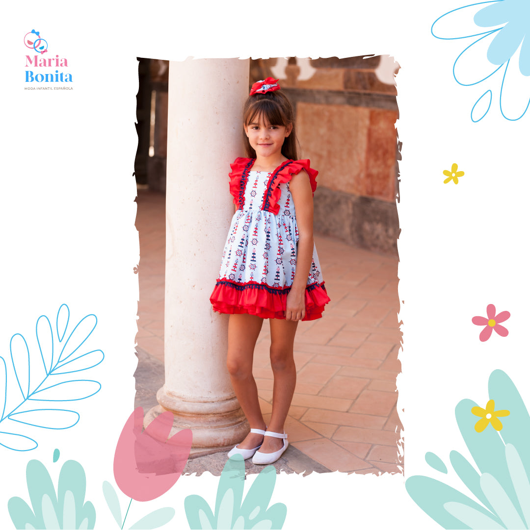 Vestido talle alto Fam Marinera