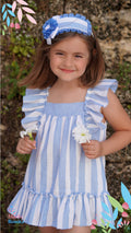 Vestido rayas celeste